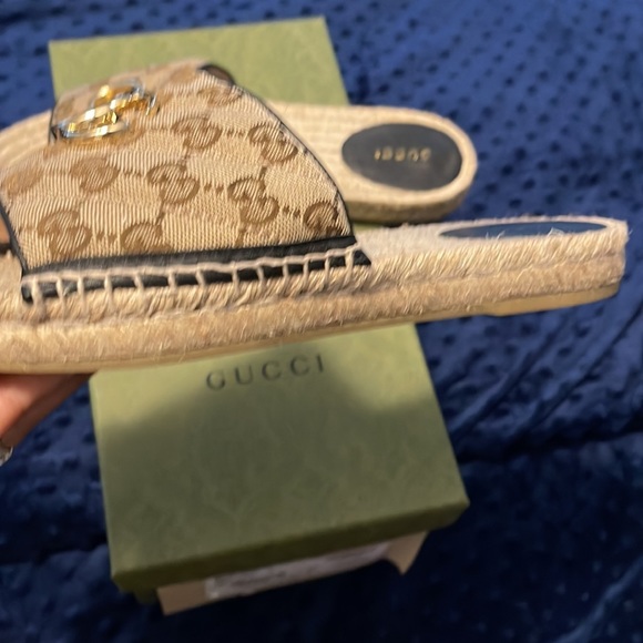 GG MATELASSÉ CANVAS ESPADRILLE SANDAL - Picture 7 of 10